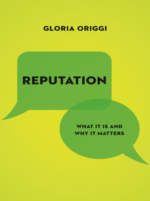 Title details for Reputation by Gloria Origgi - Available